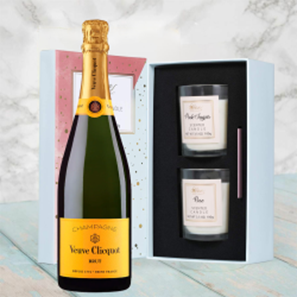 Buy Veuve Clicquot Brut Yellow Label Champagne 75cl With Love Body & Earth 2 Scented Candle Gift Box