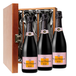 Buy Veuve Clicquot Rose 75cl Trio Luxury Gift Boxed Champagne