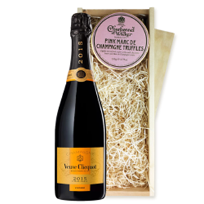 Buy Veuve Clicquot Vintage 2015 Champagne 75cl And Pink Marc de Charbonnel Chocolates Box