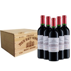 Buy 6 x bottle Chateau Tour Haut Vignoble in a Branded Wooden Box