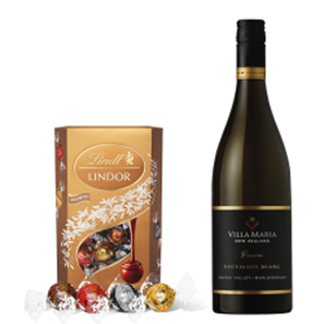 Buy Villa Maria Clifford Bay Reserve Sauvignon Blanc 75cl White Wine With Lindt Lindor Assorted Truffles 200g