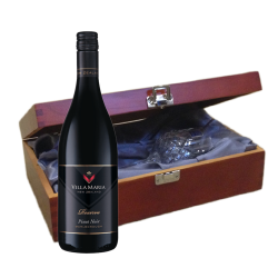 Buy Villa Maria Pinot Noir Reserve, Marlborough, 75cl In Luxury Box With Royal Scot Wine Glass