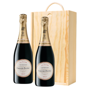 Buy Pine Wooden Boxed Duo Laurent Perrier La Cuvee, NV, 75cl Gift (2x75cl)