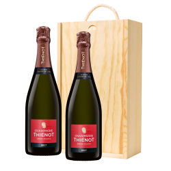 Buy Wooden Box Champagne Duo of Thienot Brut Champagne 75cl Gift Sets (2x75cl)