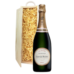 Buy Wooden Sliding Lid Gift Box With Laurent Perrier La Cuvee, NV, 75cl
