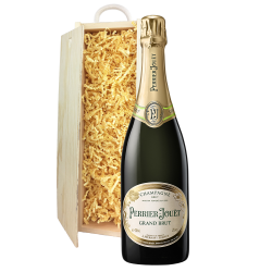 Buy & Send Wooden Sliding Lid Gift Box With Perrier Jouet Brut 75cl