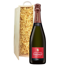 Buy Wooden Sliding Lid Gift Box With Thienot Brut Champagne 75cl