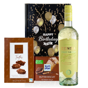 Buy Zensa Pinot Grigio IGP 75cl White Wine And Chocolates Happy Birthday Gift Box