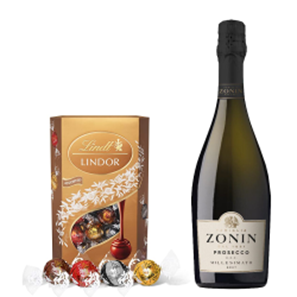 Buy Zonin Prosecco Brut Millesimato DOC 75cl With Lindt Lindor Assorted Truffles 200g